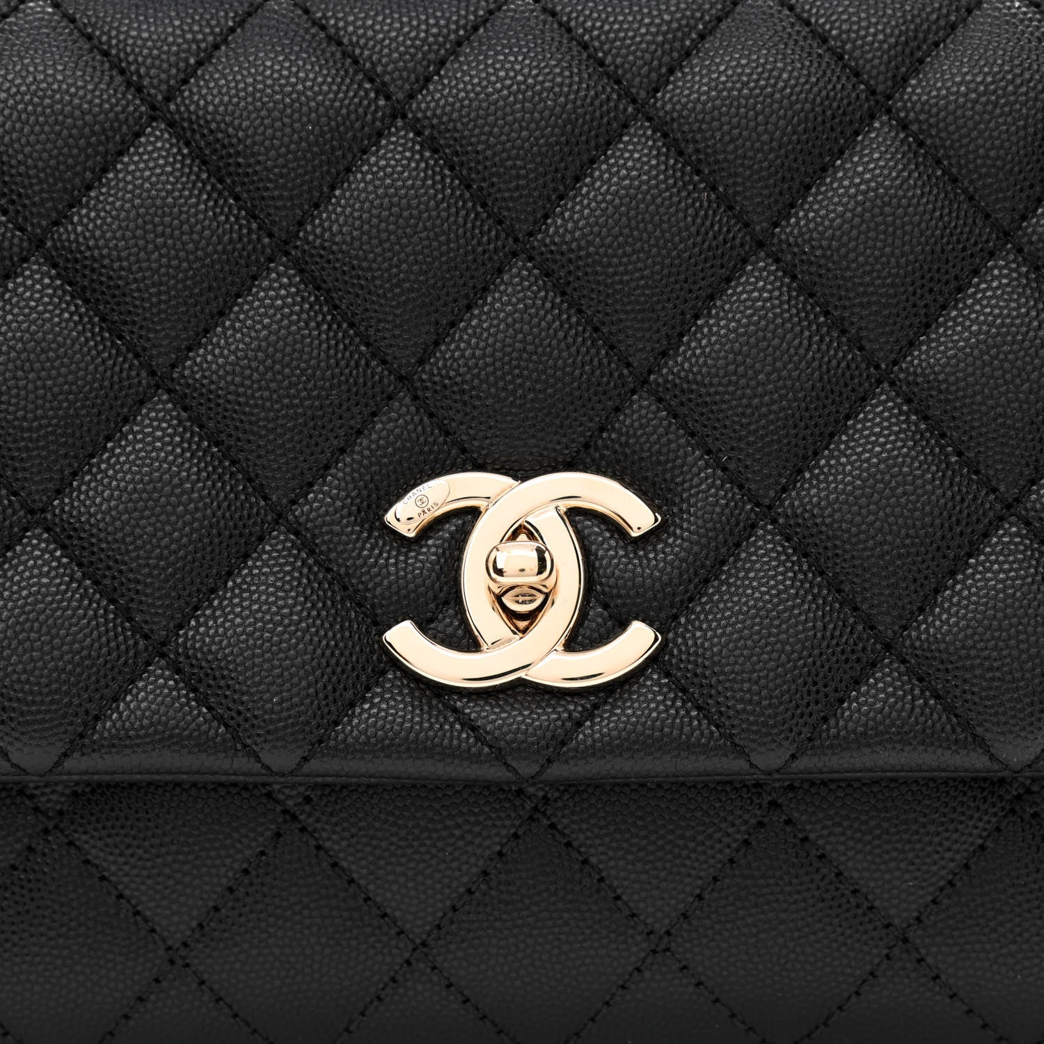 Chanel Caviar Quilted Small Coco Handle Flap Black 7 of 10
