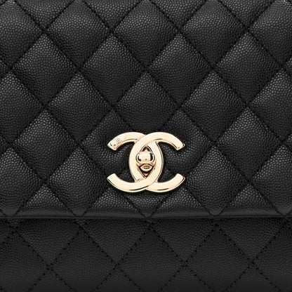 Chanel Caviar Quilted Small Coco Handle Flap Black 7 of 10