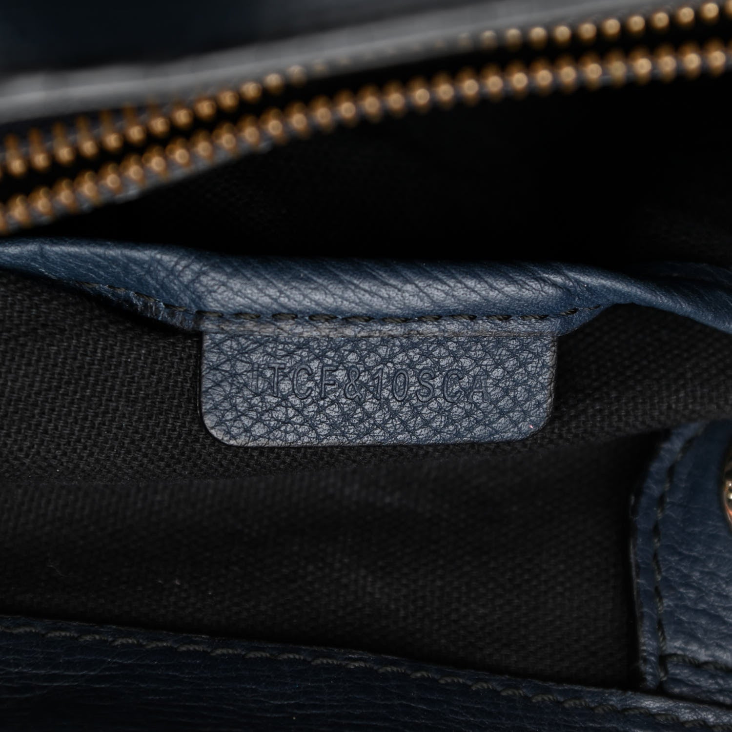 Burberry Grainy Calfskin House Check Medium Banner Tote Ink Blue 7 of 16