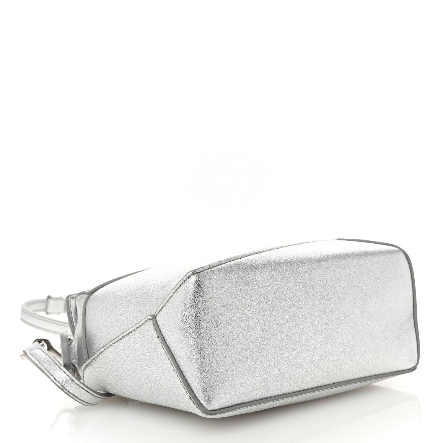 Loewe Laminated Lambskin Mini Puzzle Edge Bag Silver 4 of 9