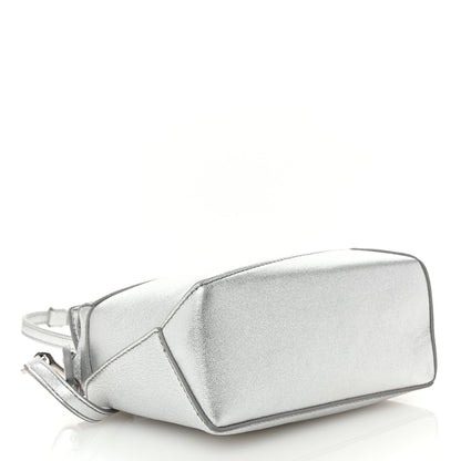 Loewe Laminated Lambskin Mini Puzzle Edge Bag Silver 4 of 9