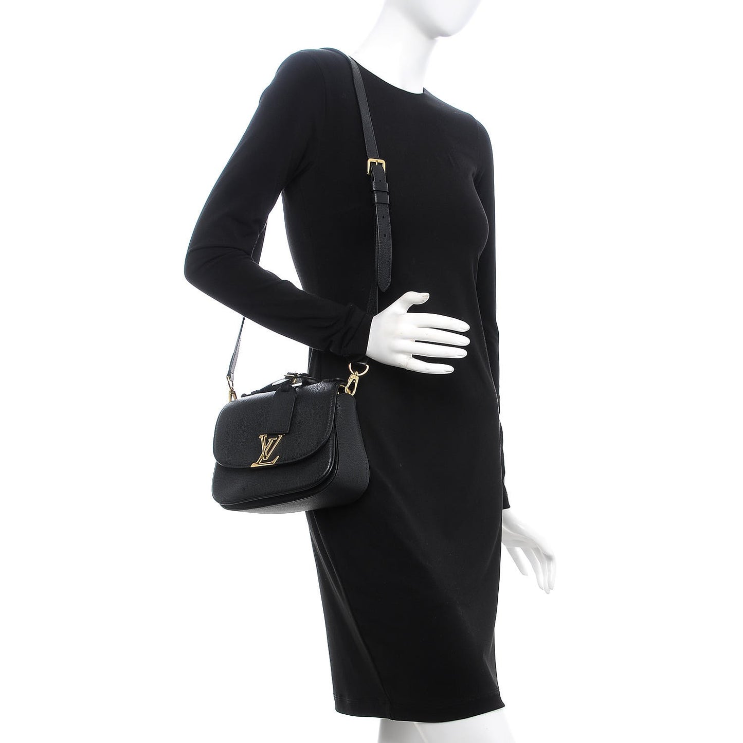 Grained Calfskin Vivienne NM Black