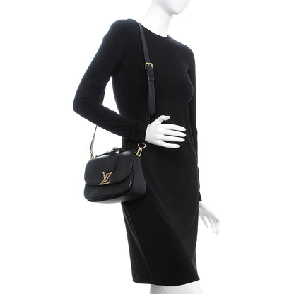 Louis Vuitton Grained Calfskin Vivienne NM Black 2 of 7