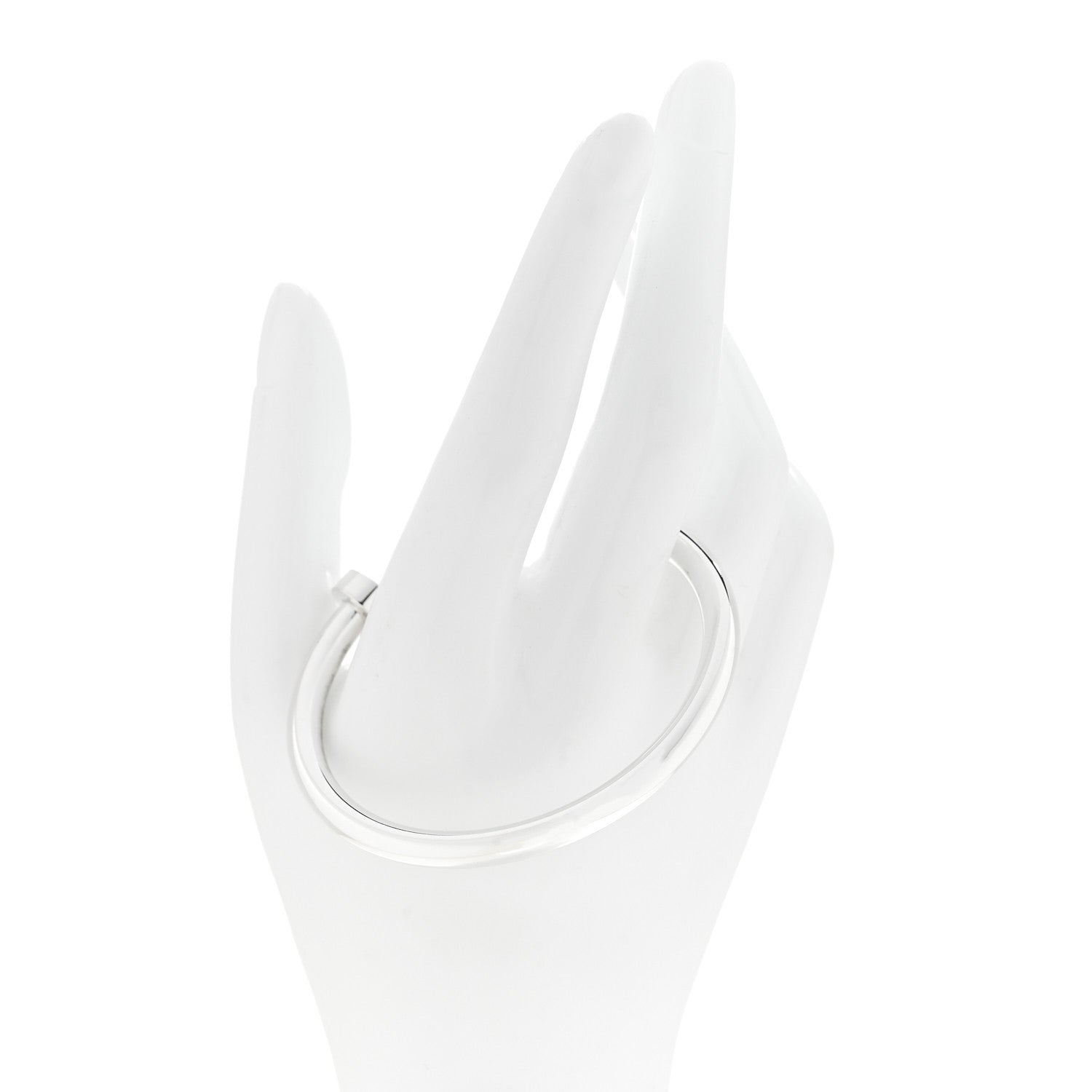 Tiffany Sterling Silver Return to Tiffany Narrow Circle Edge Cuff Bracelet 2 of 6