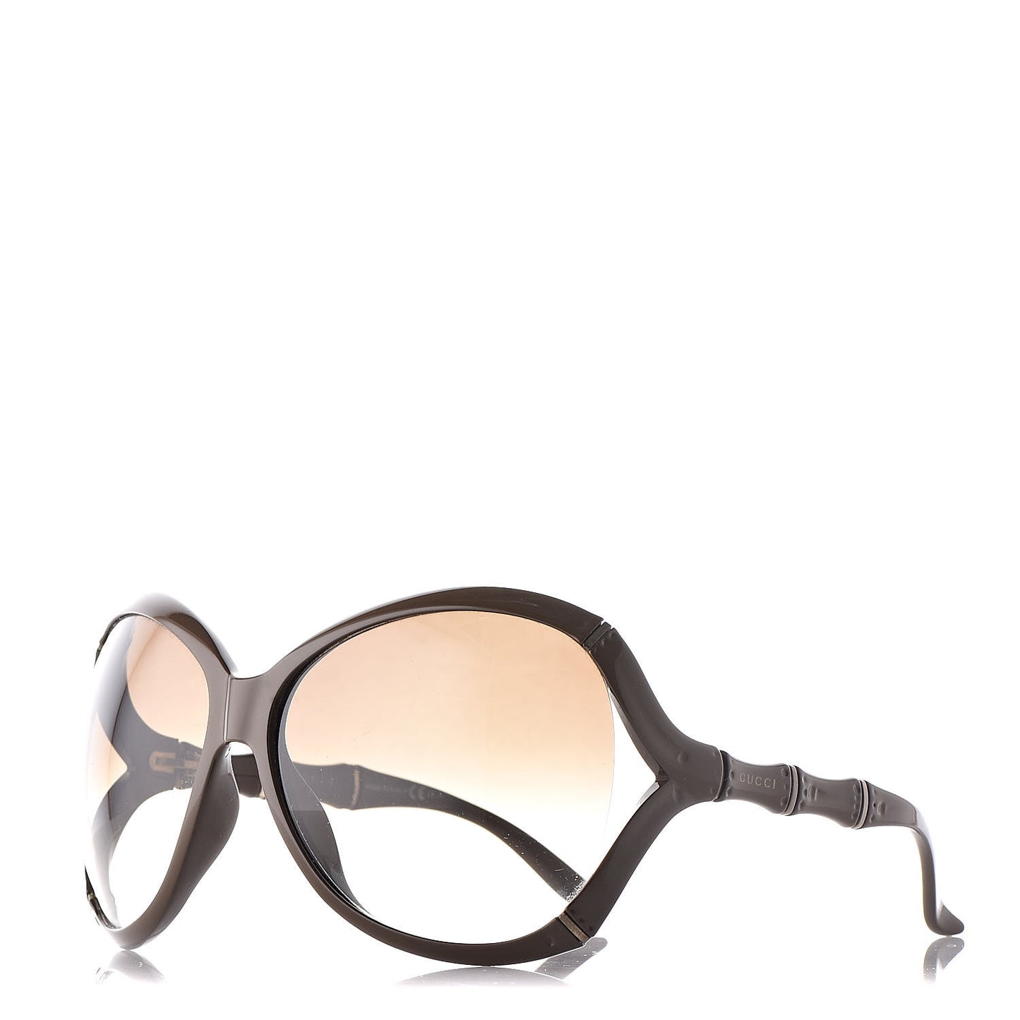Oversized Oval Bamboo Sunglasses GG 3509S Brown