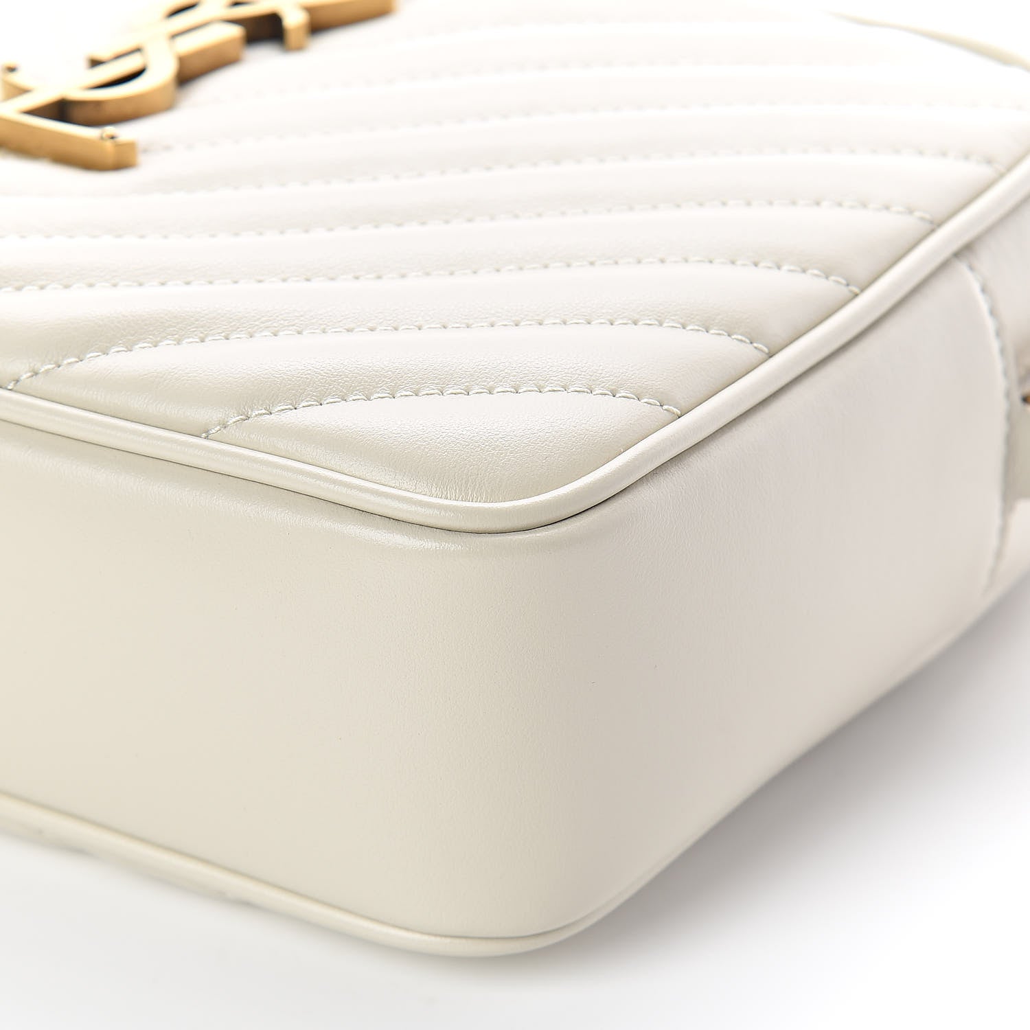 Saint Laurent Calfskin Matelasse Monogram Lou Camera Bag Crema Soft 8 of 8