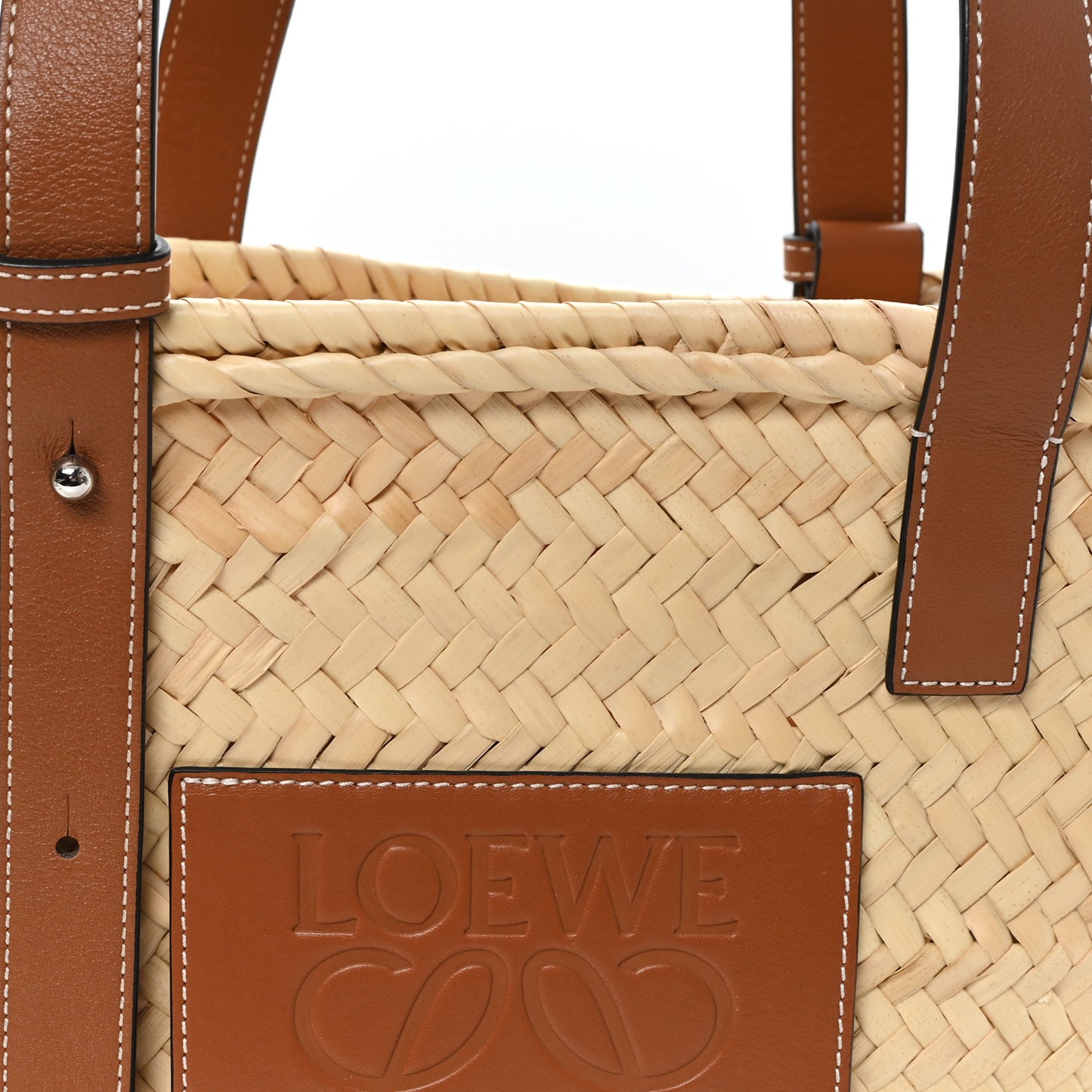 Raffia Basket Tote Bag Natural Tan