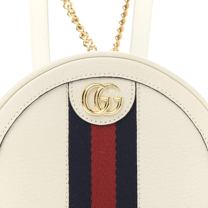 Gucci Textured Calfskin Web Mini Ophidia Round Backpack Mystic White 9 of 10