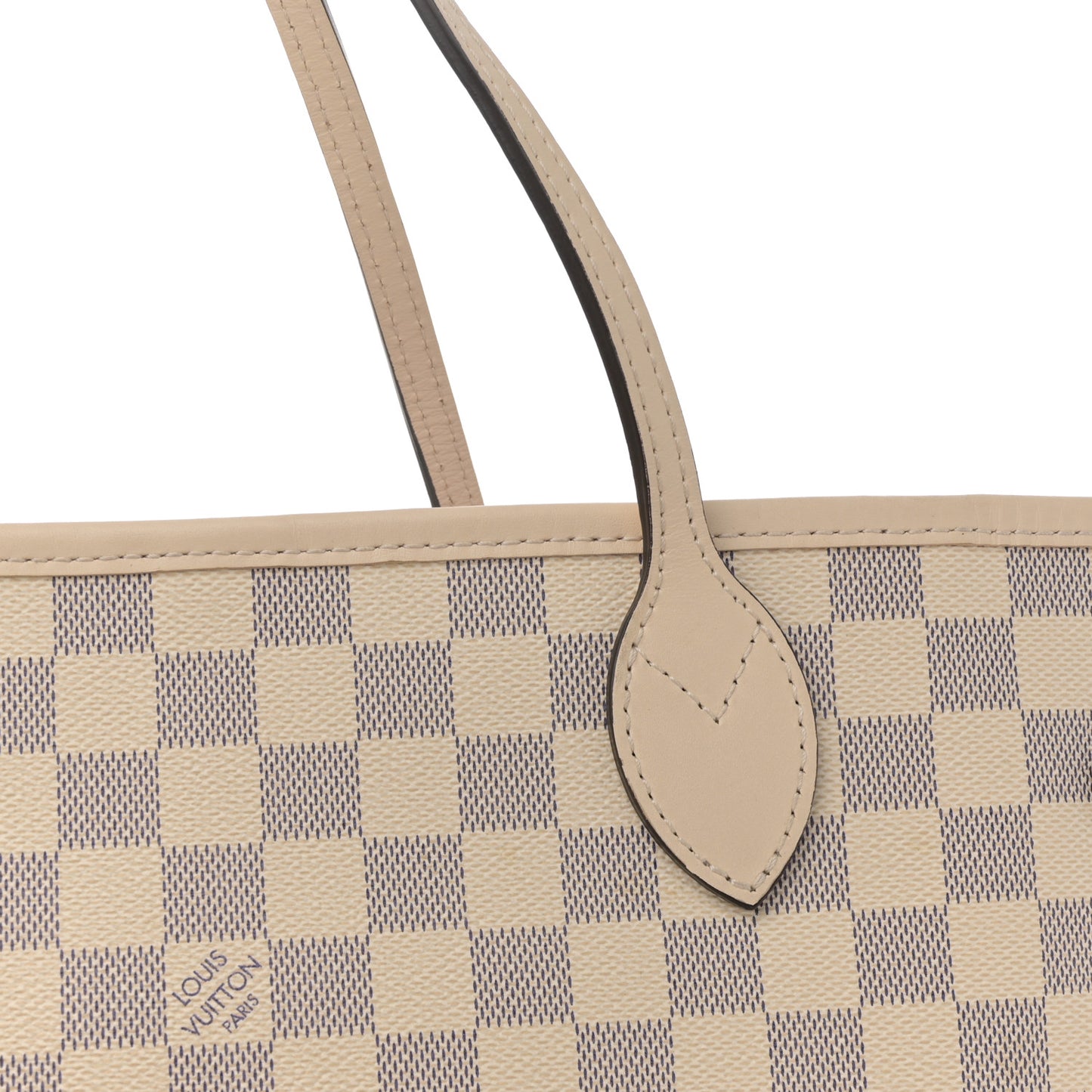 Damier Azur Braided Neverfull MM Pink