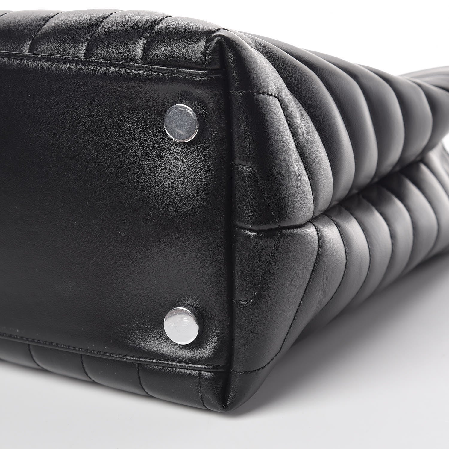 Saint Laurent Calfskin Y Quilted Monogram Large Loulou Shopper Black 10 of 10