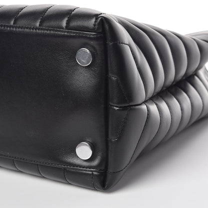 Saint Laurent Calfskin Y Quilted Monogram Large Loulou Shopper Black 10 of 10