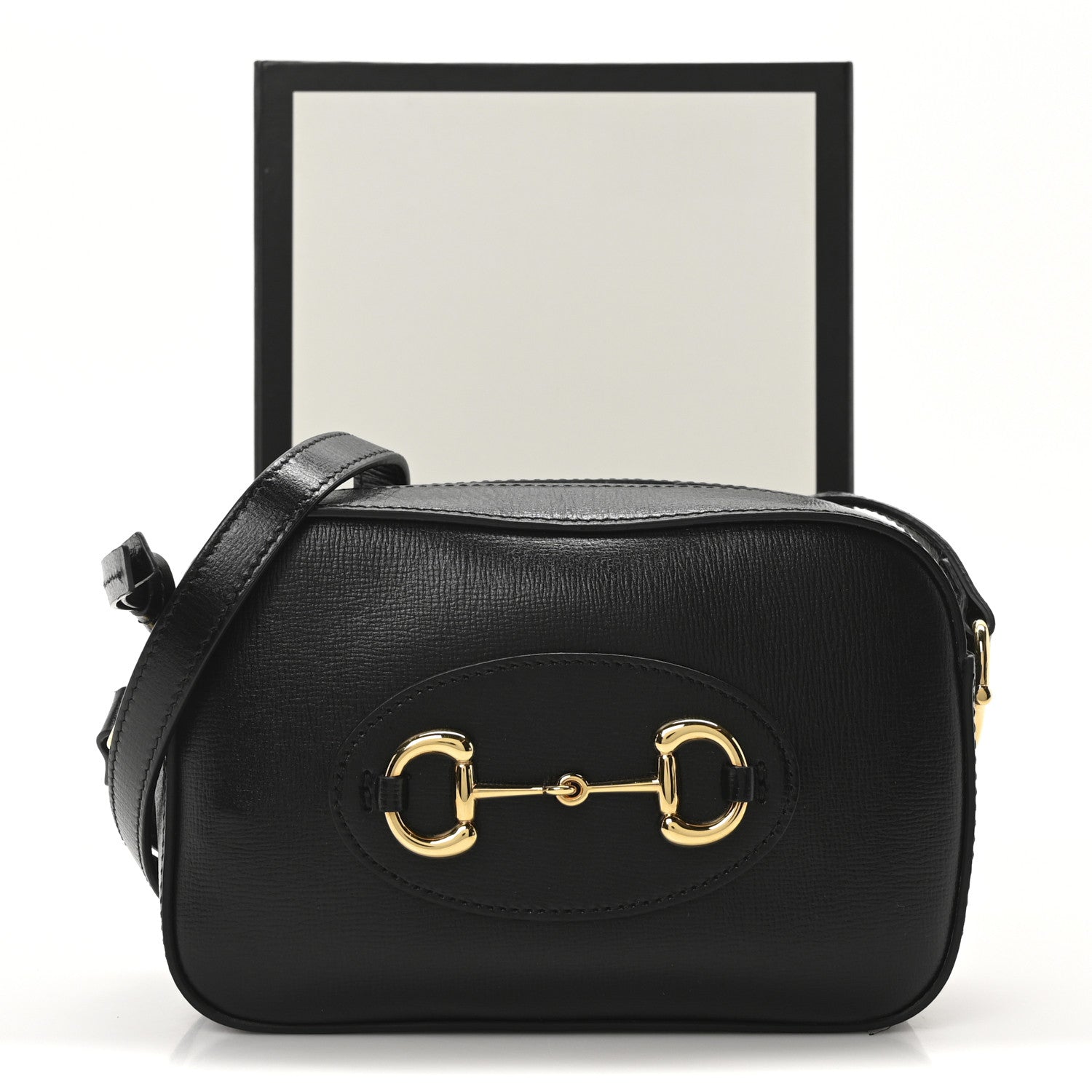 Gucci Calfskin Mini Horsebit 1955 Camera Shoulder Bag  Black 11 of 11