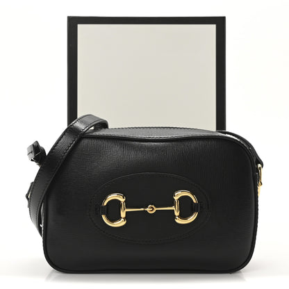 Gucci Calfskin Mini Horsebit 1955 Camera Shoulder Bag  Black 11 of 11