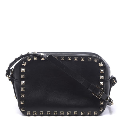 Valentino Garavani Calfskin Rockstud Camera Crossbody Bag Black 1 of 9