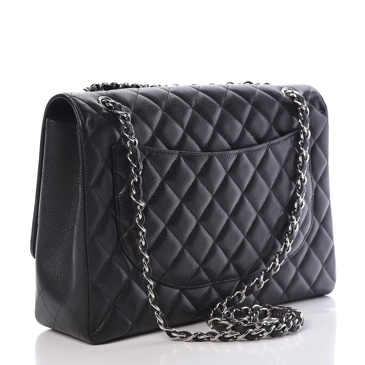 Caviar Quilted Maxi Single Flap Black