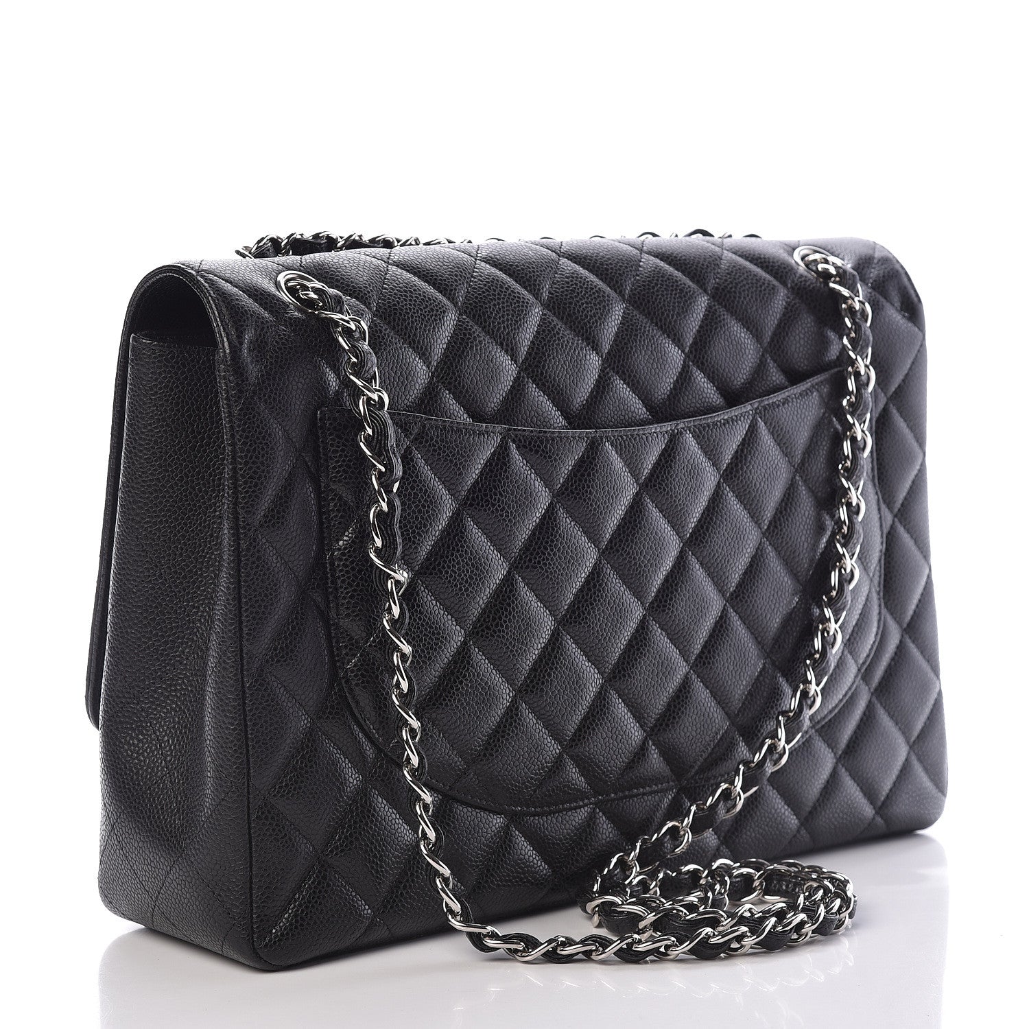 Chanel Caviar Quilted Maxi Single Flap Black 3 of 11