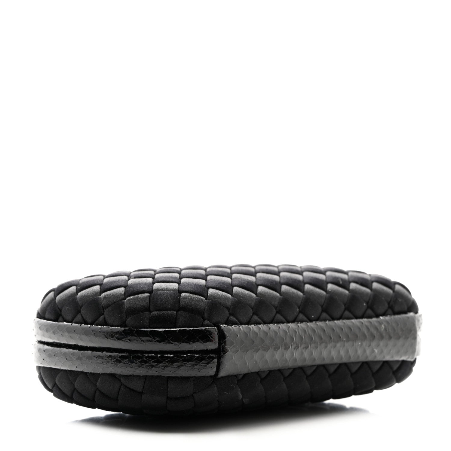 Bottega Veneta Satin Intreccio Impero Ayers Knot Clutch Black 4 of 10