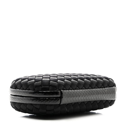 Bottega Veneta Satin Intreccio Impero Ayers Knot Clutch Black 4 of 10