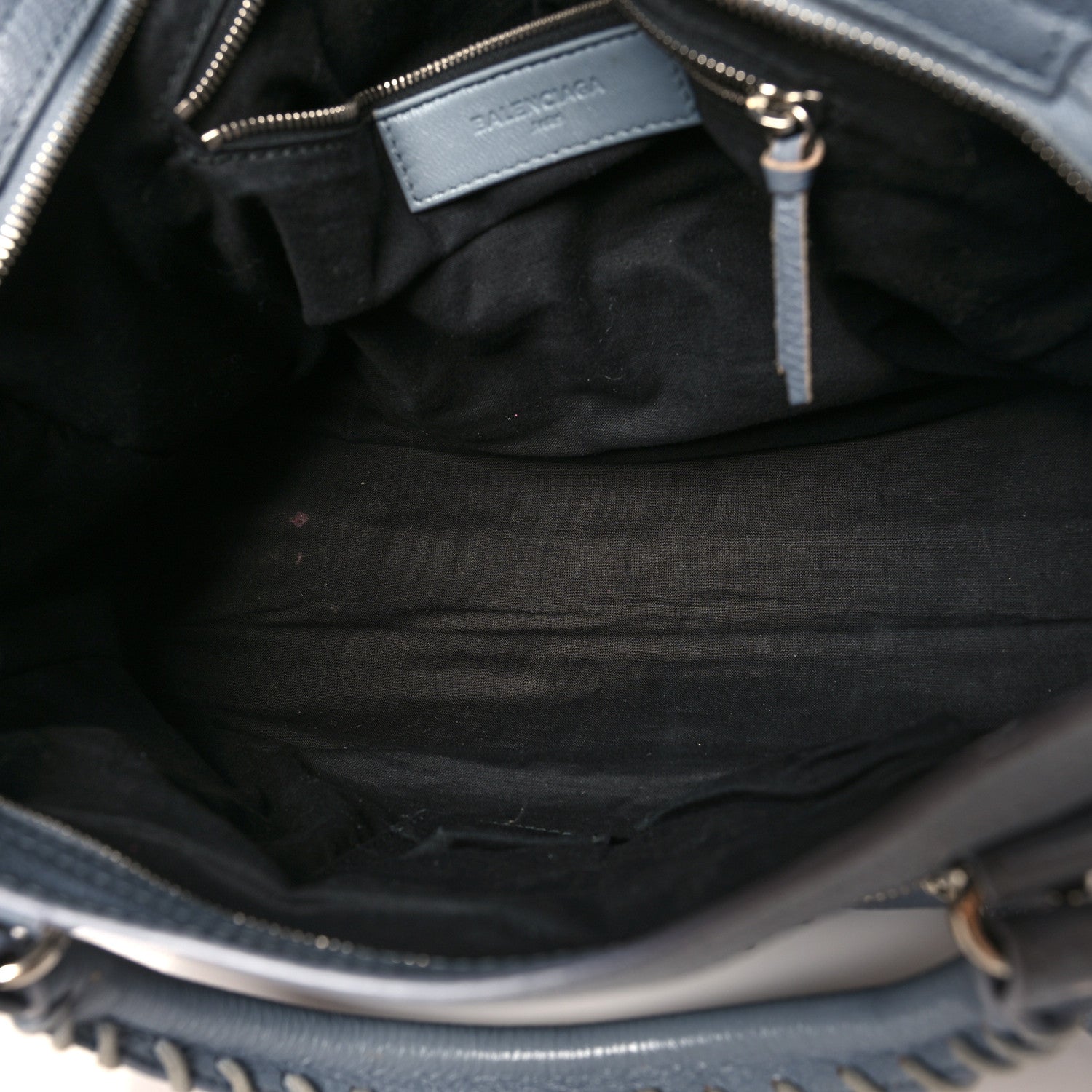 Balenciaga Chevre Silver Metallic Edge Hardware City Bleu Acier 6 of 14
