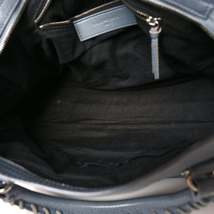 Balenciaga Chevre Silver Metallic Edge Hardware City Bleu Acier 6 of 14