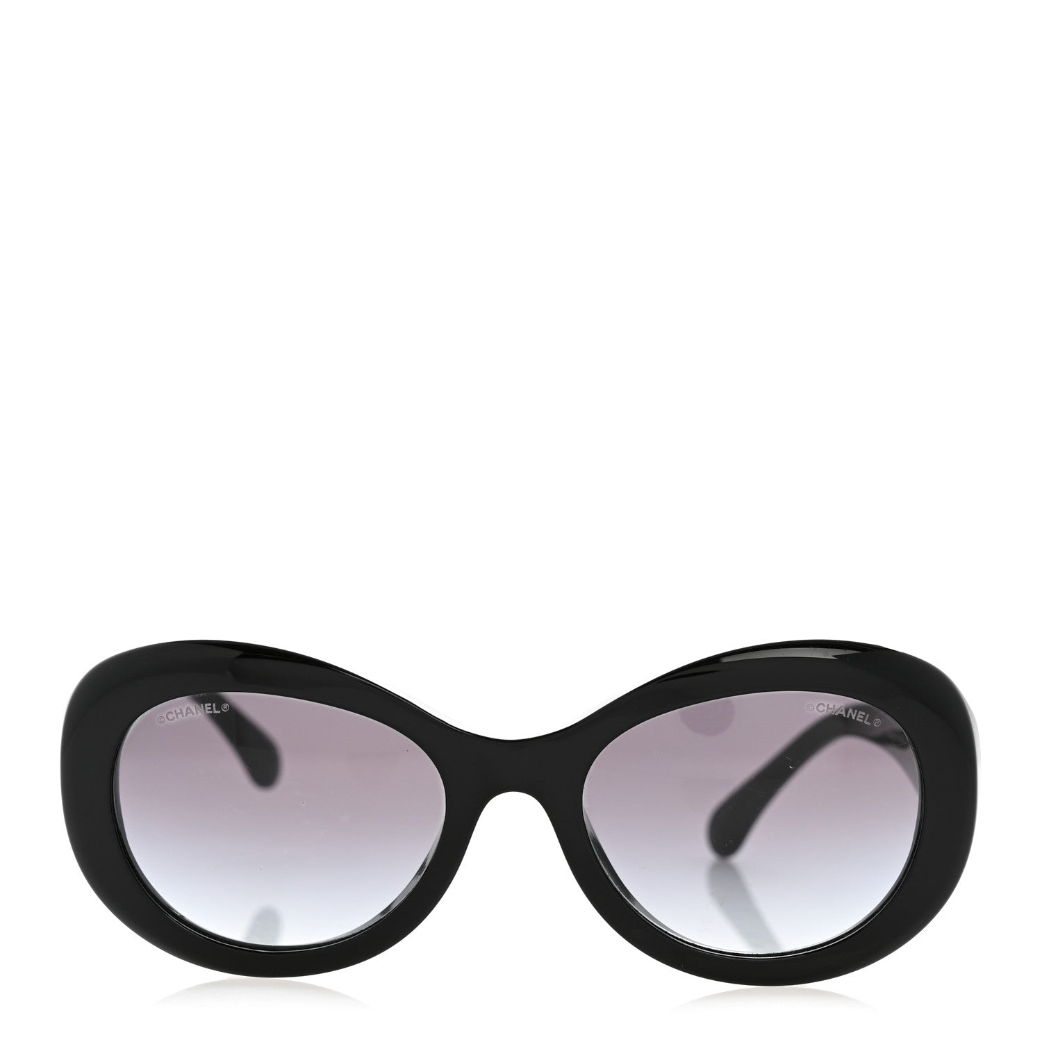 Chanel Acetate Polarized Oval CC Sunglasses 5469-B-A Black 2 of 8