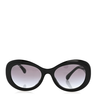 Chanel Acetate Polarized Oval CC Sunglasses 5469-B-A Black 2 of 8