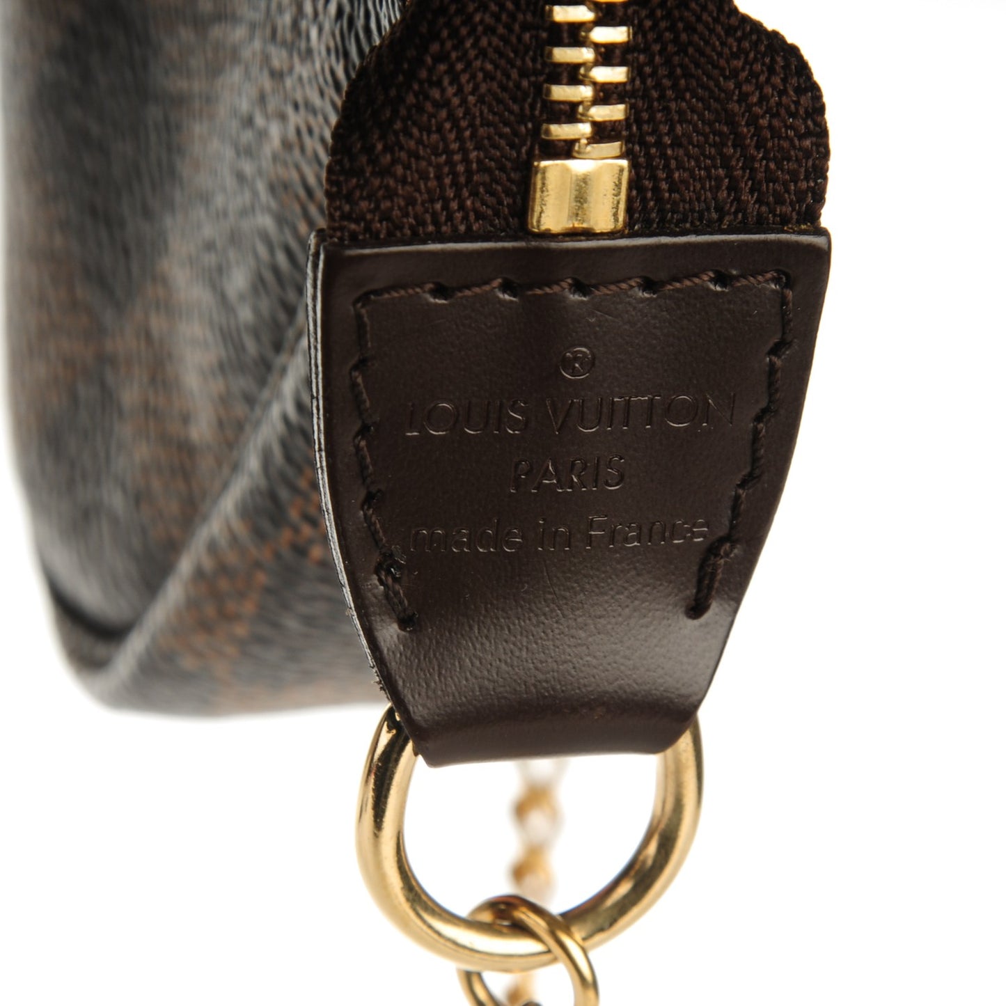 Damier Ebene Complice Trunks and Bags Mini Pochette Accessories Red