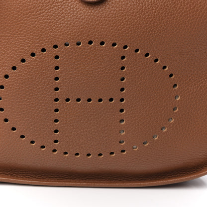 Hermes Taurillon Clemence Evelyne III PM Gold 7 of 10