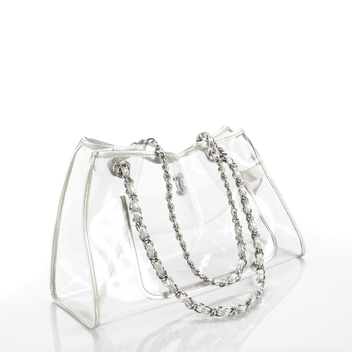 Vinyl Naked Tote Silver