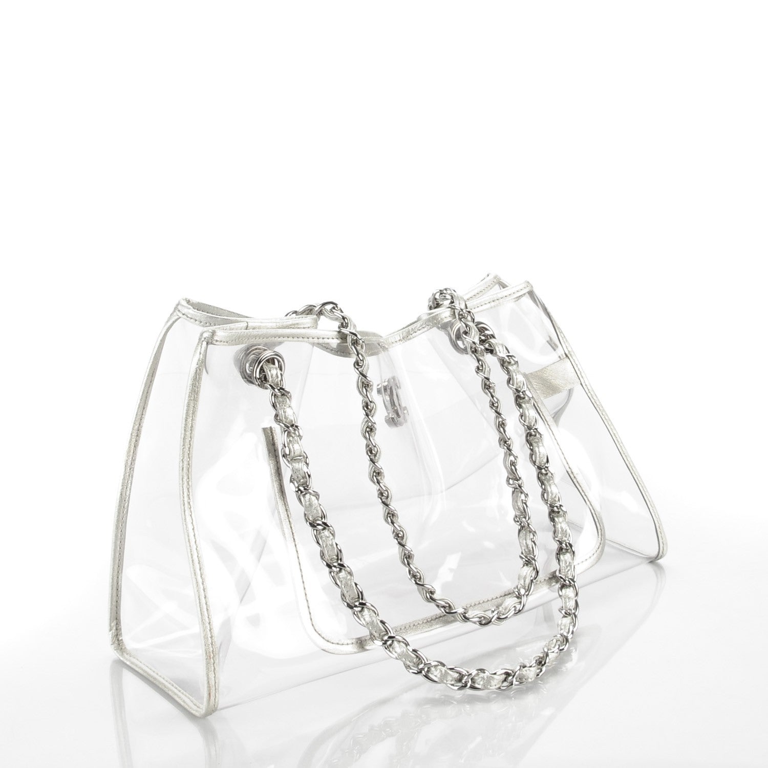 Chanel Vinyl Naked Tote Silver 3 of 6