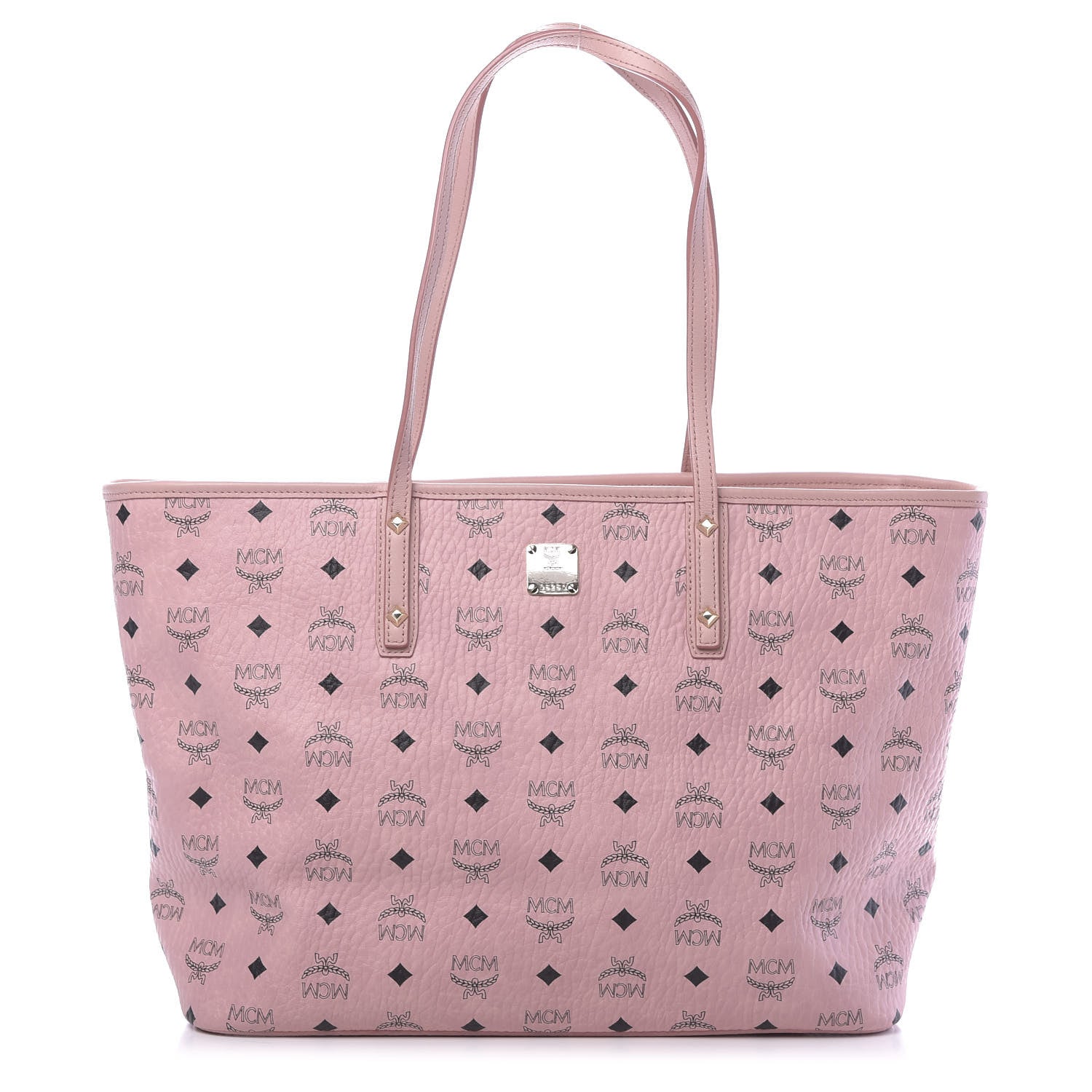 MCM Visetos Medium Anya Shopper Tote Light Pink 1 of 10