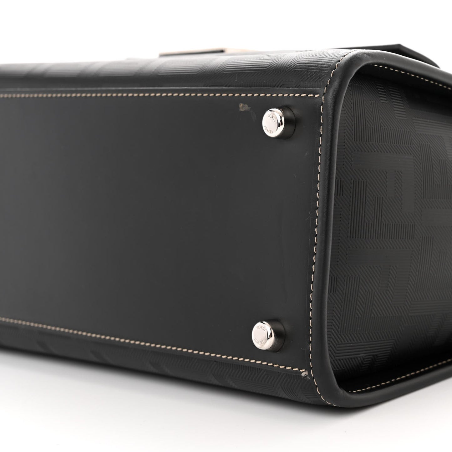 Vitello King FF Lines Embossed Large Soft Trunk Bag Black