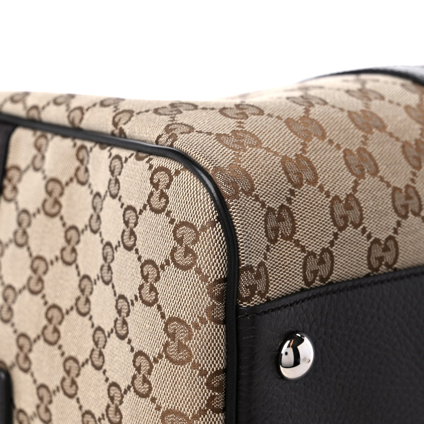 Monogram Dollar Calfskin Boston Duffle Bag Beige Ebony Testa di Moro Marrone Scuro