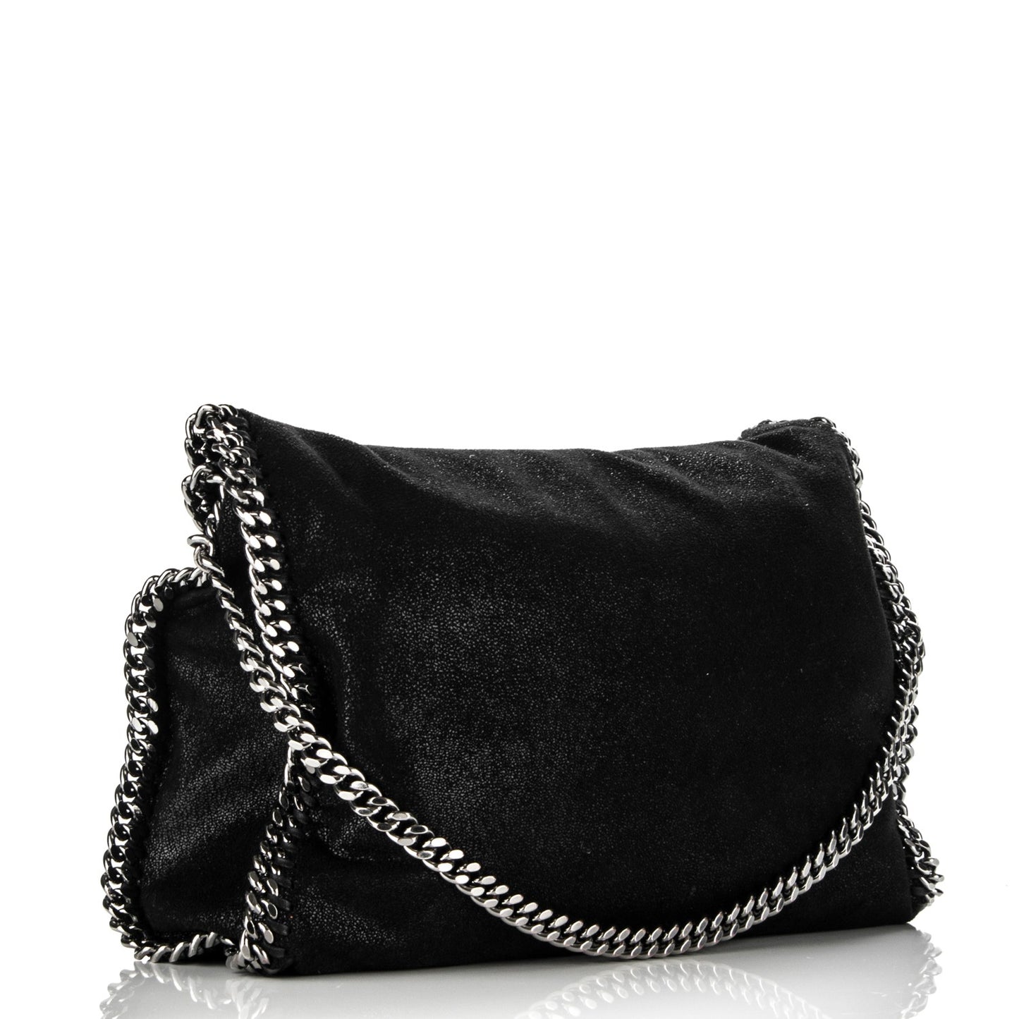Shaggy Deer Falabella Fold Over Tote Black