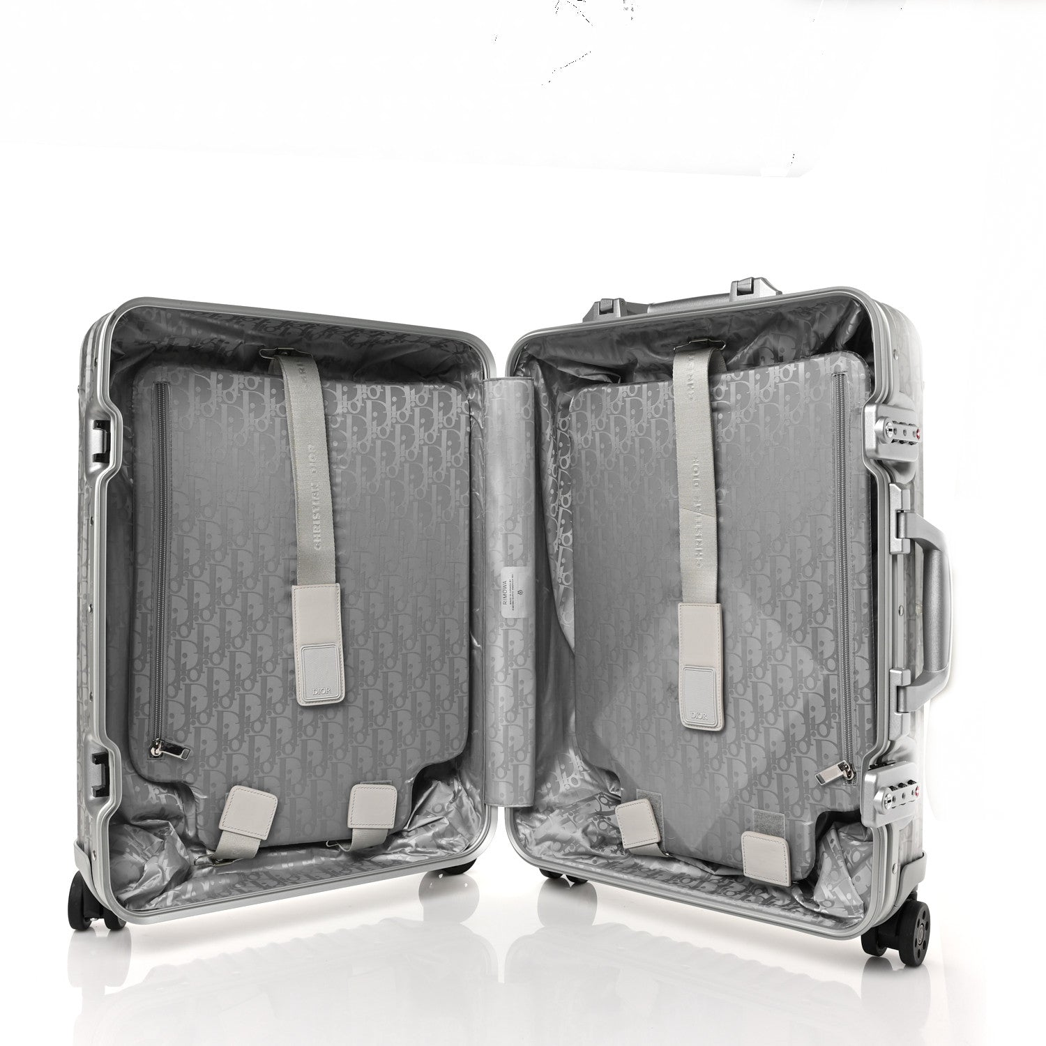 Christian Dior X RIMOWA Aluminum Gradient Cabin Luggage Silver 4 of 9