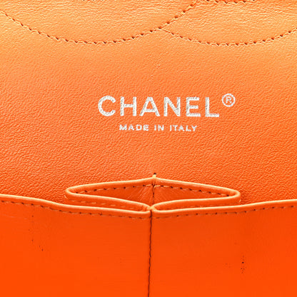 Chanel Patent Quilted Jumbo Double Flap Orange 4 of 9