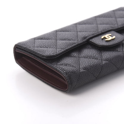 Chanel Caviar Quilted Large Flap Wallet Black 6 of 12