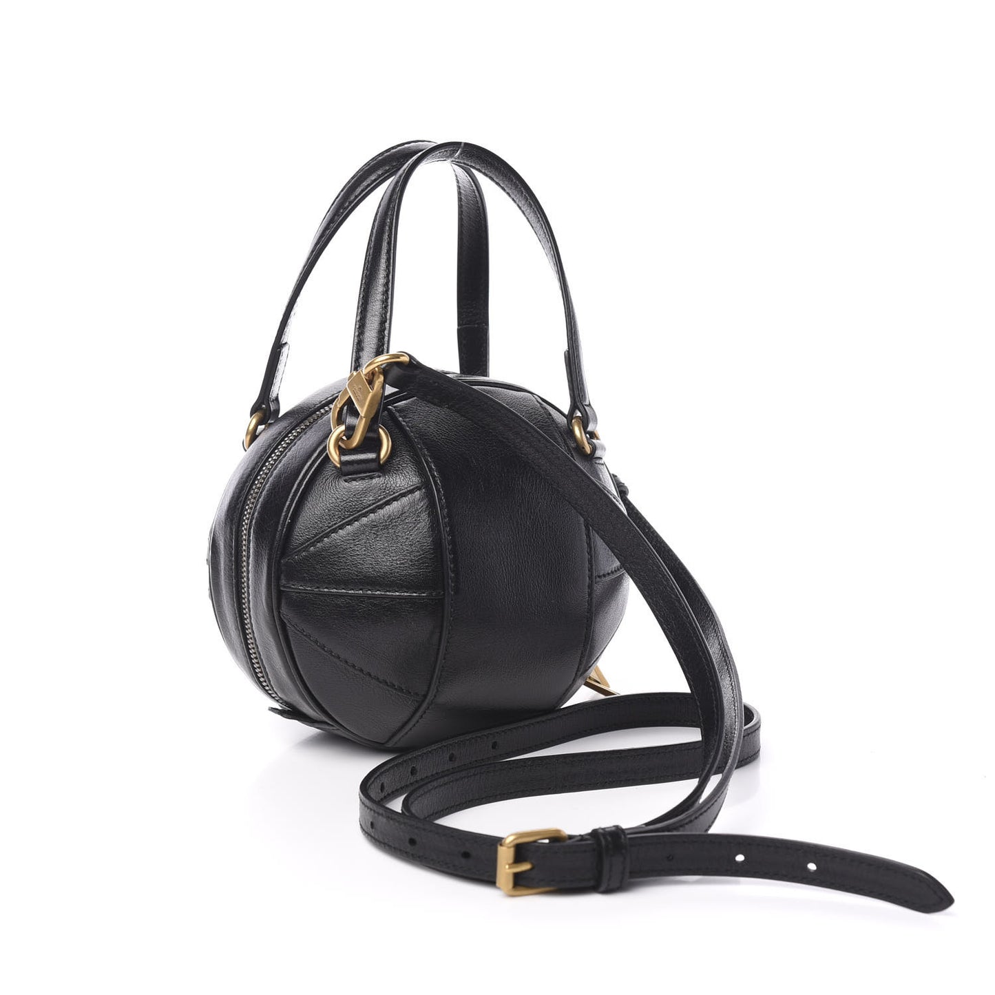 Piuma Lux Energy Mini Tifosa Basketball Shaped Shoulder Bag Black
