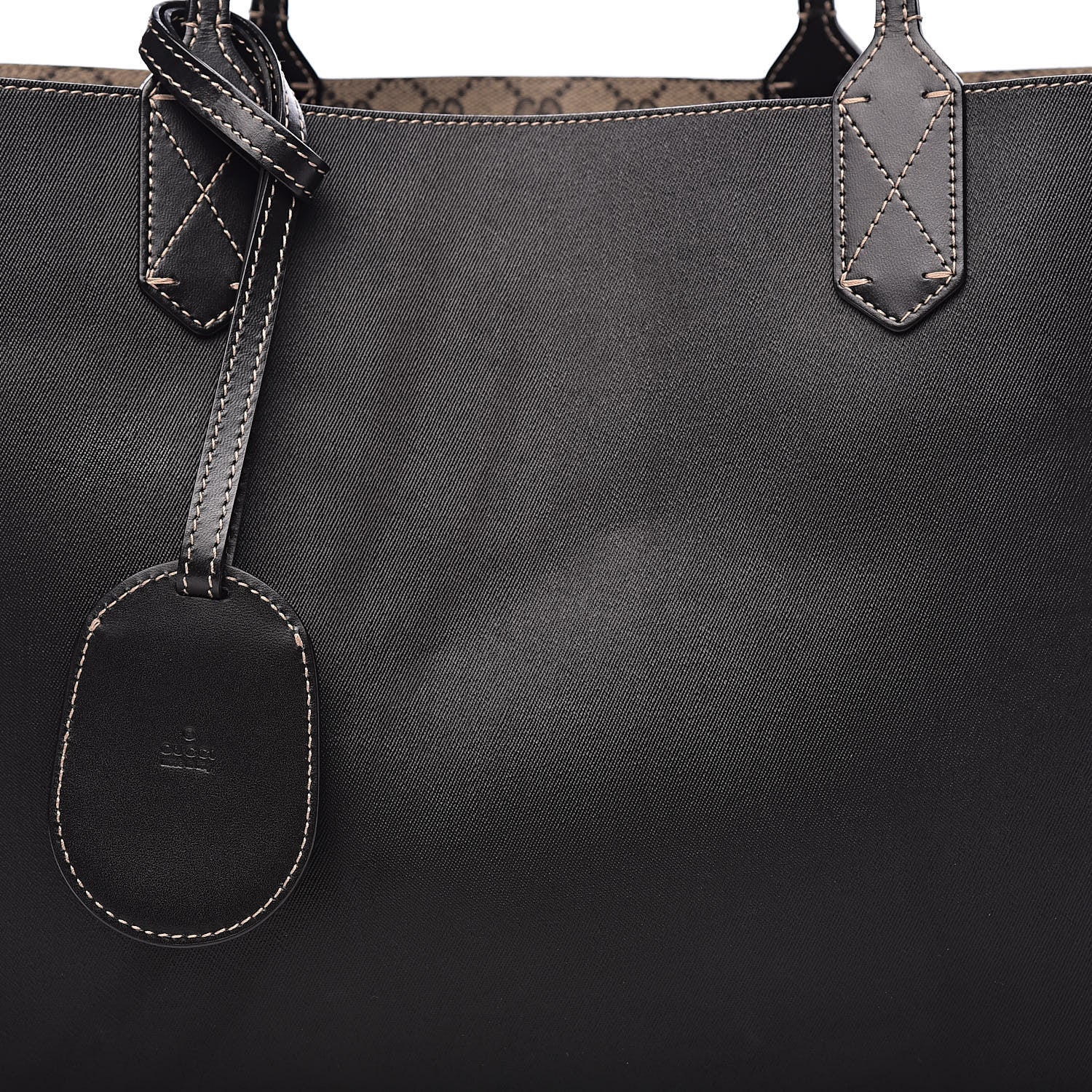 Gucci Calfskin GG Supreme Monogram Medium Reversible Tote Black 16 of 16
