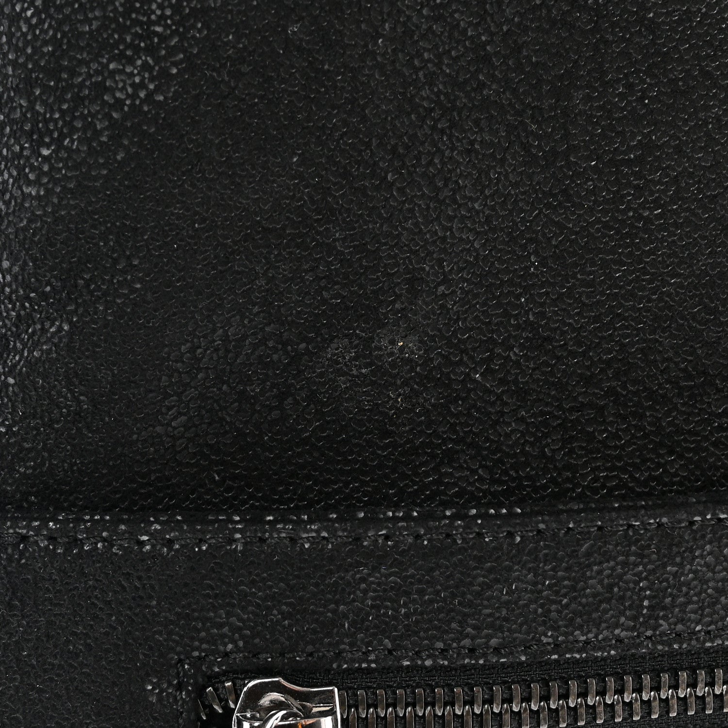 Stella McCartney Shaggy Deer Falabella Fold Over Clutch Black 10 of 11