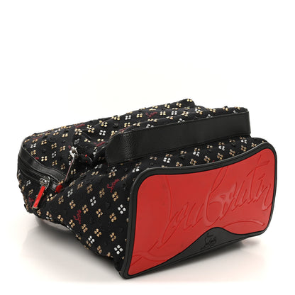 Christian Louboutin Jacquard Canvas Backloubi Backpack Black 4 of 9