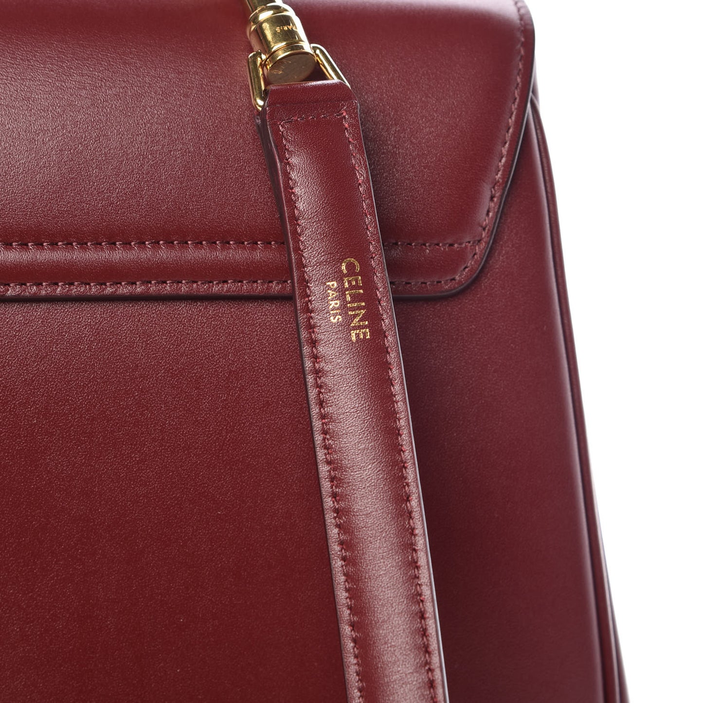Satinated Calfskin Medium 16 Top Handle Bag Light Burgundy