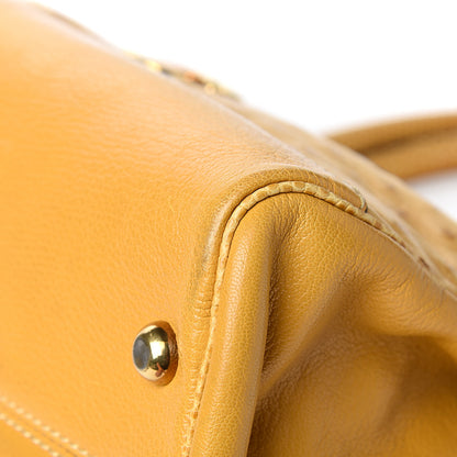 Marc Jacobs Ostrich Guinevere Satchel Yellow 7 of 10