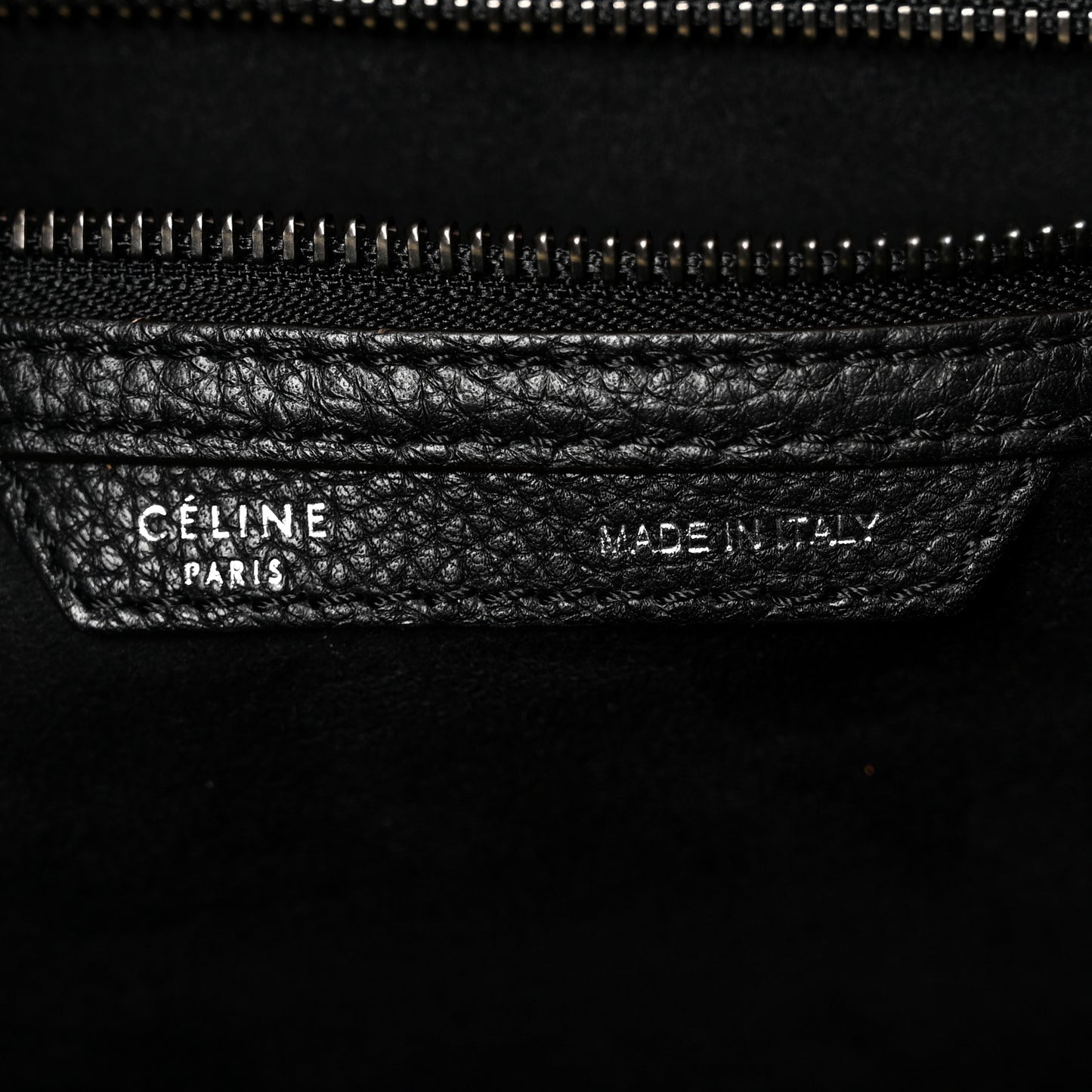 Drummed Calfskin Mini Luggage Black
