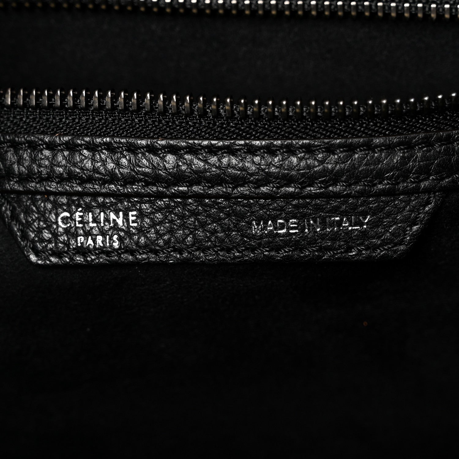 Celine Drummed Calfskin Mini Luggage Black 6 of 9