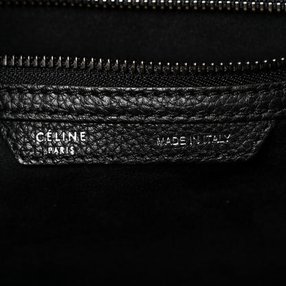 Celine Drummed Calfskin Mini Luggage Black 6 of 9