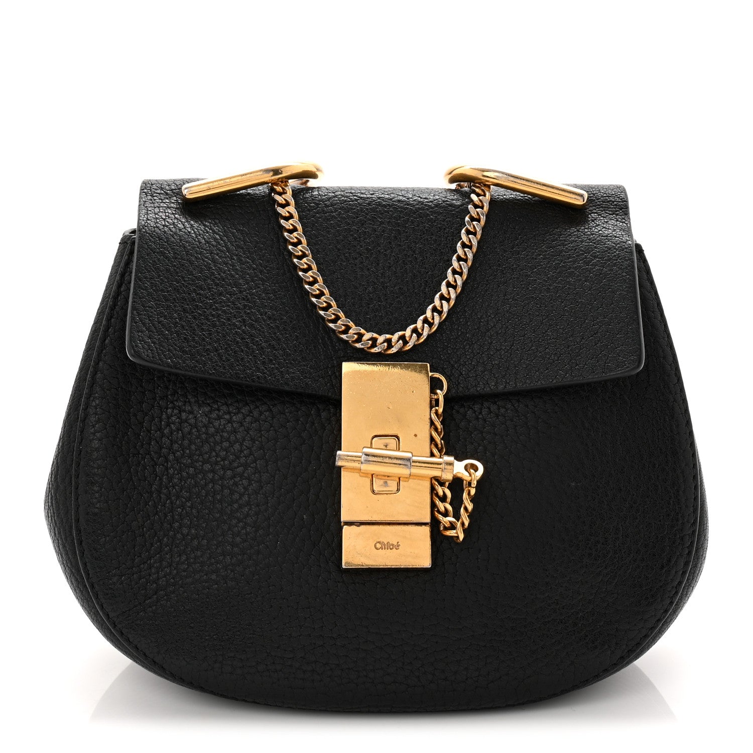 Chloe Grained Lambskin Mini Drew Shoulder Bag Black 1 of 12