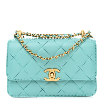 Chanel Calfskin Quilted Mini Perfect Fit Flap Turquoise 1 of 10