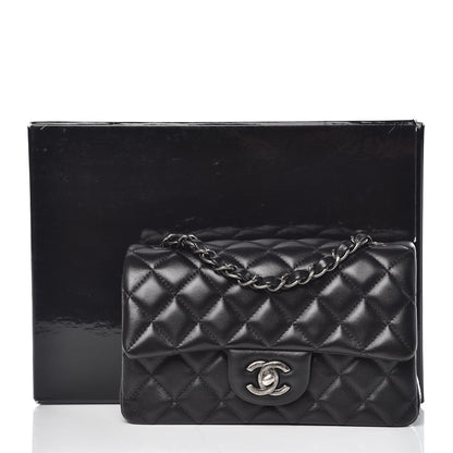 Chanel Lambskin Quilted Mini Rectangular Flap Black 8 of 8
