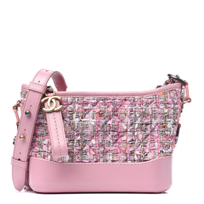 Chanel Tweed Calfskin Small Gabrielle Hobo Light Pink 1 of 15